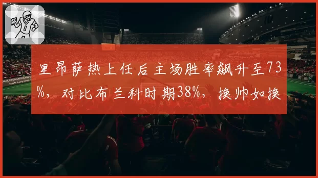 里昂萨热上任后主场胜率飙升至73%，对比布兰科时期38%，换帅如换主场
